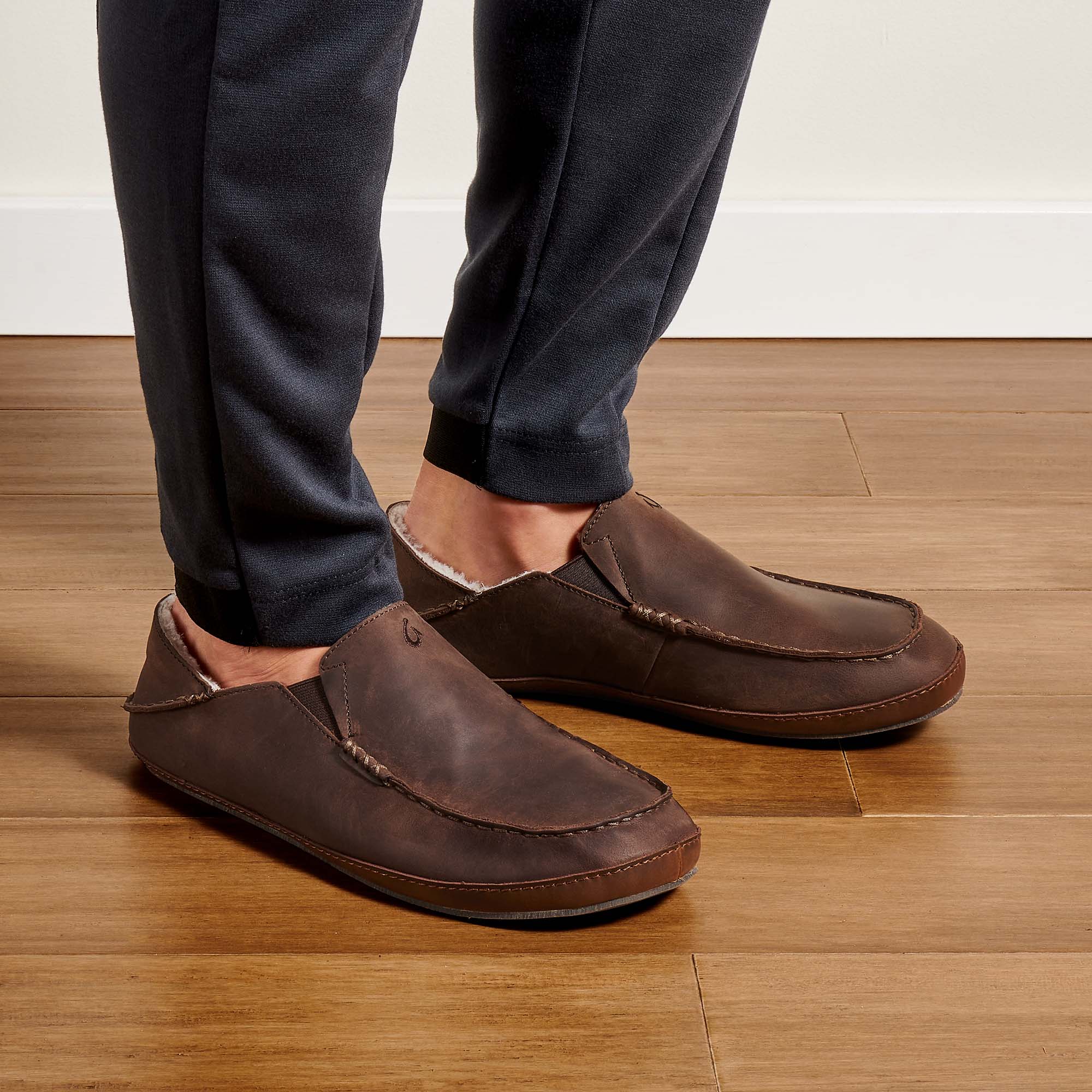 Gents leather slippers deals